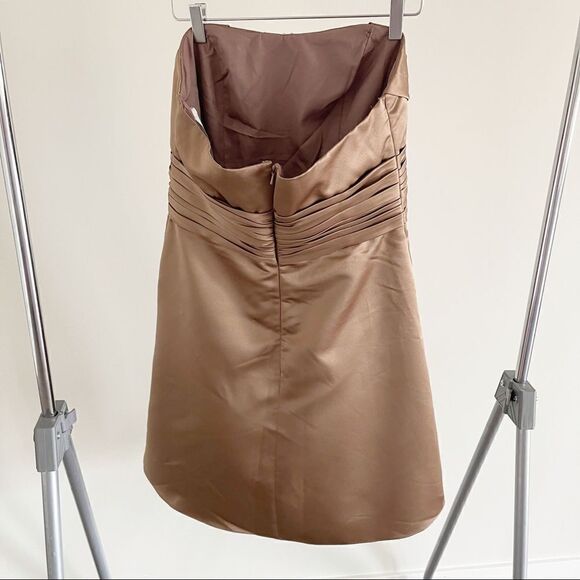 Bill Levkoff Strapless Satin Mini Dress Size 10 - Picture 5 of 7